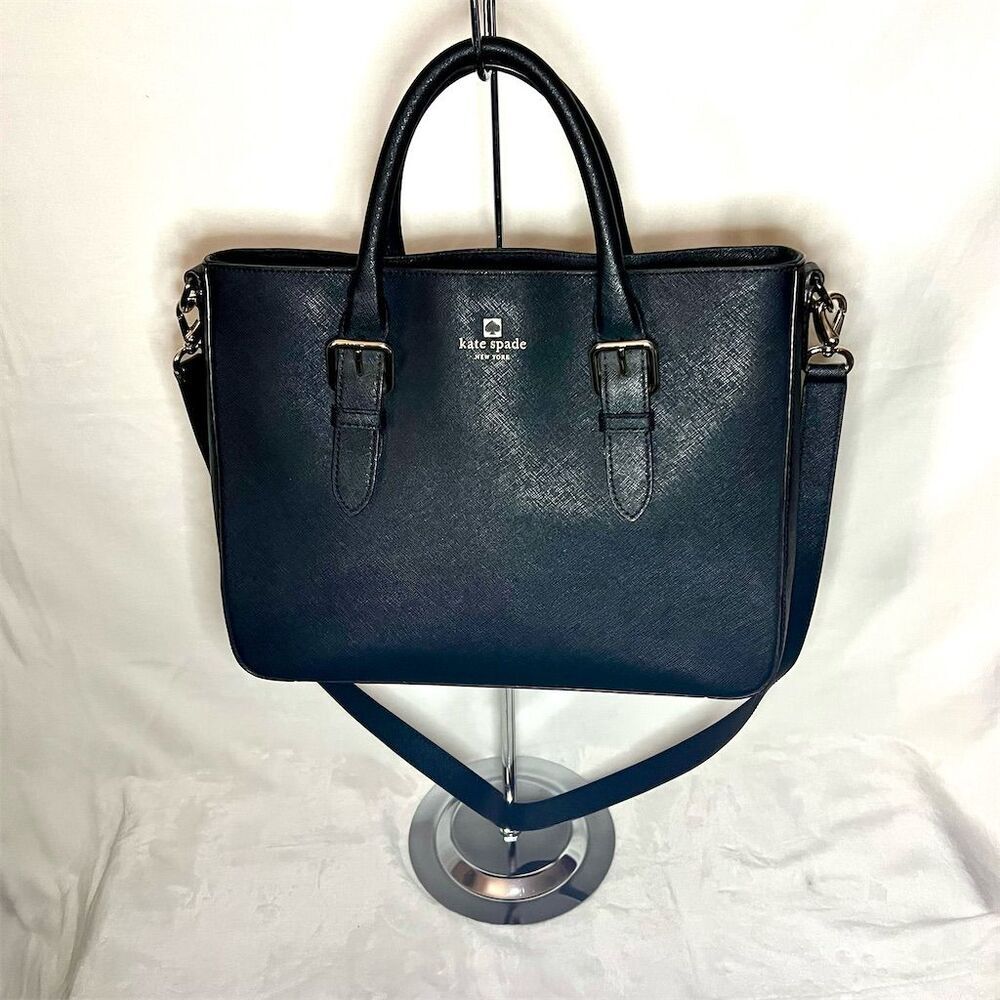 Kate Spade Black Leather Shoulder Bag Women's Casual Handbag - Picture 2 of 11